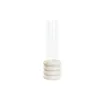 Candleholder Home ESPRIT White Natural Crystal Marble 10 x 10 x 33 cm