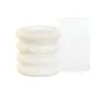 Candleholder Home ESPRIT White Natural Crystal Marble 10 x 10 x 33 cm