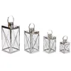 Lantern Home ESPRIT Silver Crystal Steel Chromed 22 x 20 x 50 cm (4 Pieces)