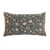 Cushion Home ESPRIT Green Flowers Boho 50 x 5 x 30 cm