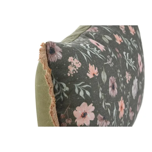 Cushion Home ESPRIT Green Flowers Boho 50 x 5 x 30 cm