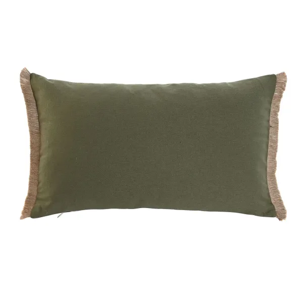 Cushion Home ESPRIT Green Flowers Boho 50 x 5 x 30 cm