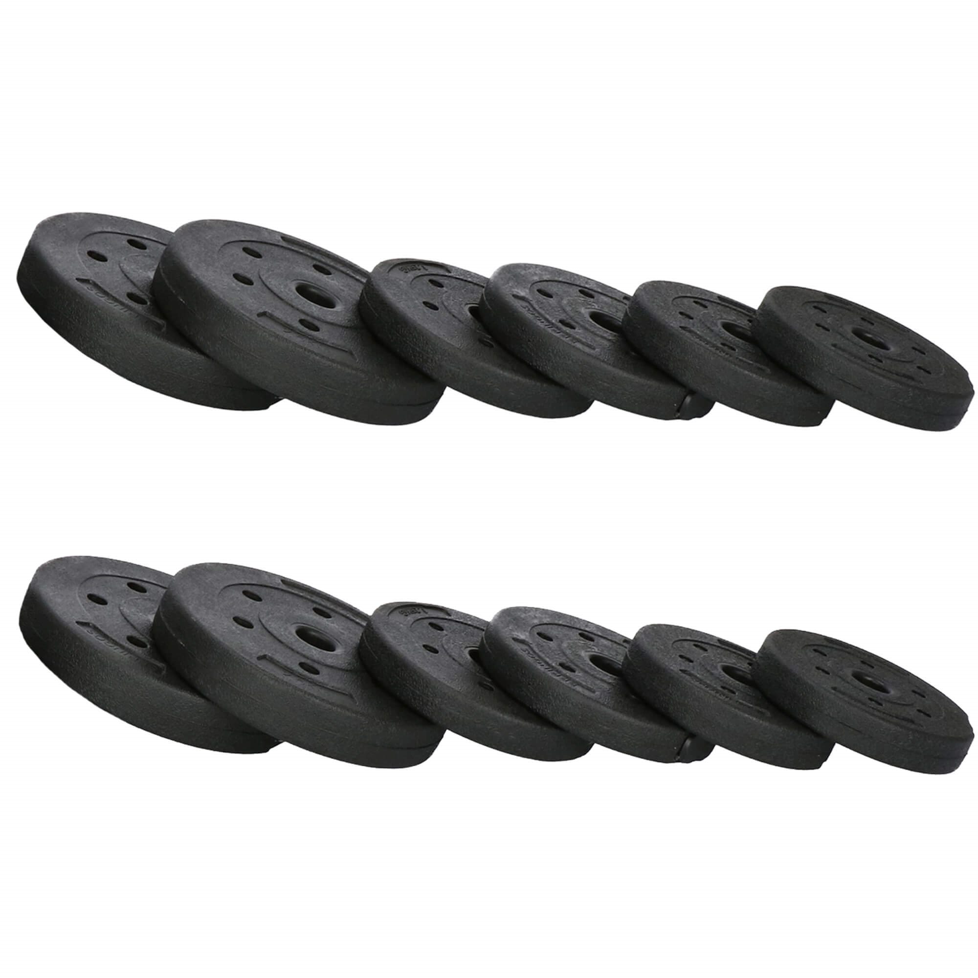 Dumbbells Springos FA1671, 20 kg adjustable set: bar + kettlebell
