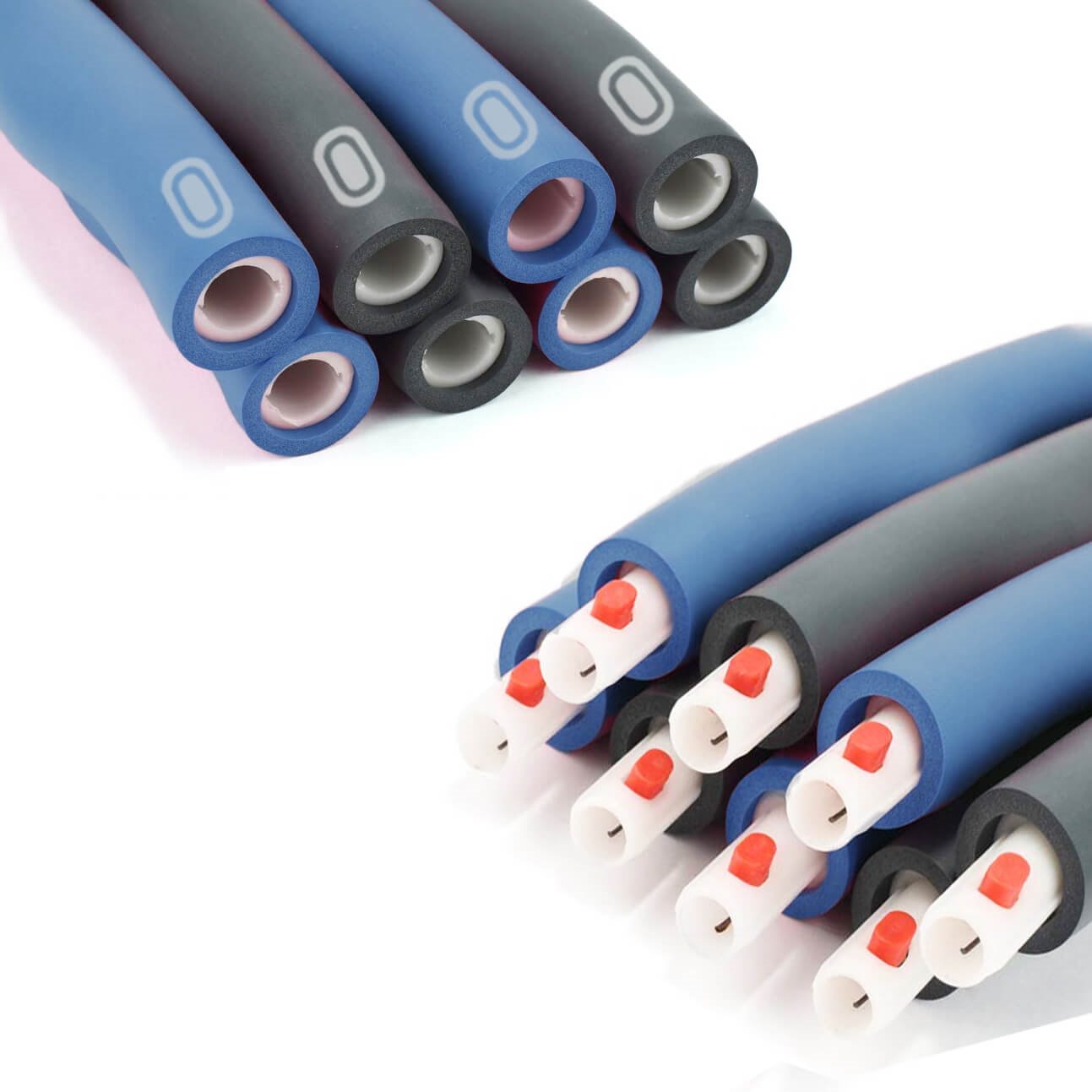 Hula hoop with massager Springos FA0068 100 cm blue-grey