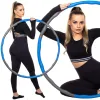 Hula hoop with massager Springos FA0068 100 cm blue-grey