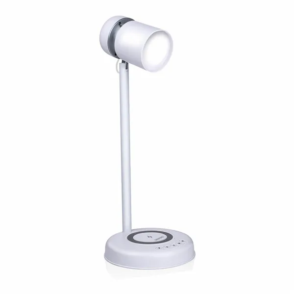 LED lamp with Speaker and Wireless Charger Grundig White 15 W 76 Lm Ø 12 x 34 cm Plastic 3-in-1