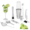 Bartender Set Boston Shaker Springos KI0009 11 pcs. Silver