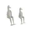 Decorative Figure Home ESPRIT Grey Duck 16 x 14 x 42 cm (2 Pieces)