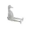 Decorative Figure Home ESPRIT Grey Duck 16 x 14 x 42 cm (2 Pieces)