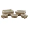 Basket set Home ESPRIT Brown Natural 48 x 40 x 22 cm (5 Pieces)