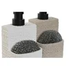 Soap Dispenser Home ESPRIT Black Beige Light grey Resin Marble 9 x 8 x 18 cm (2 Units)