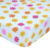 Fitted sheet HappyFriday MR FOX Multicolour 70 x 140 x 14 cm Flowers