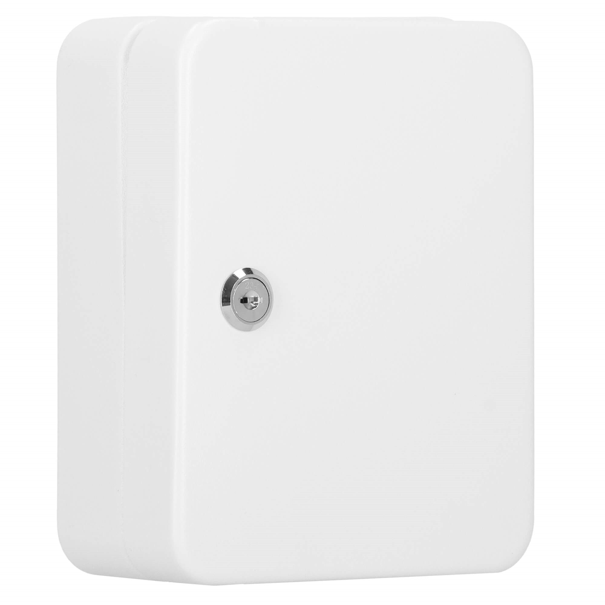 Key box with tags, metal safe Springos HA5028, white case