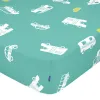 Fitted sheet HappyFriday MOSHI MOSHI Green Multicolour 70 x 140 x 14 cm