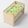 Fitted sheet HappyFriday MR FOX Multicolour Light Green 70 x 140 x 14 cm animals