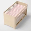 Fitted sheet HappyFriday BASIC KIDS White Pink 70 x 140 x 14 cm