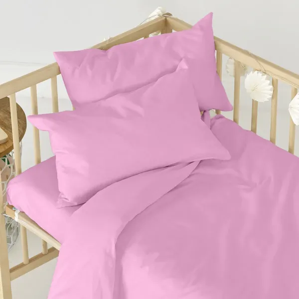 Fitted sheet HappyFriday BASIC KIDS Pink 70 x 140 x 14 cm