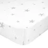 Fitted sheet HappyFriday BASIC KIDS White Grey 70 x 140 x 14 cm Stars