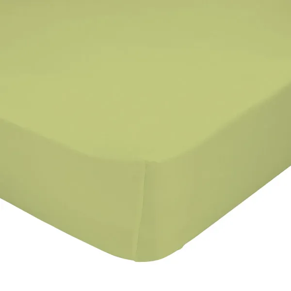 Fitted sheet HappyFriday BASIC KIDS Green 70 x 140 x 14 cm