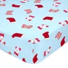 Fitted sheet HappyFriday XMAS Blue Multicolour 60 x 120 x 14 cm