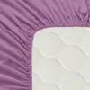 Fitted sheet HappyFriday BASIC KIDS Lilac 60 x 120 x 14 cm