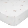 Fitted sheet HappyFriday BASIC KIDS White Pink 60 x 120 x 14 cm Stars