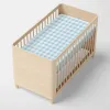 Fitted sheet HappyFriday BASIC KIDS Blue 60 x 120 x 14 cm Gingham