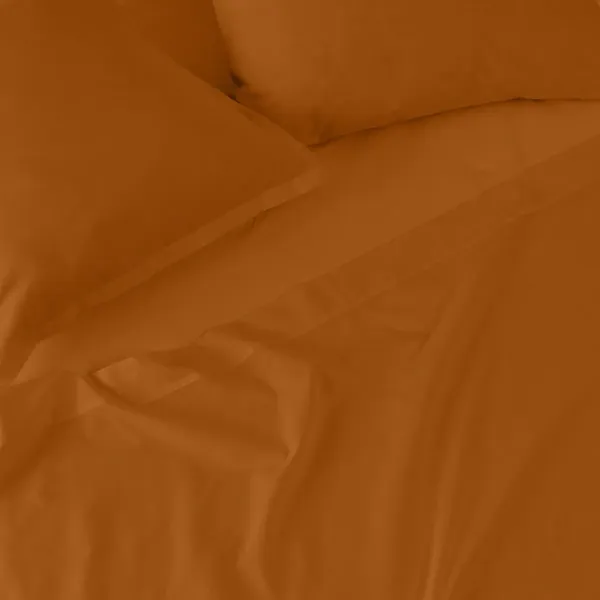 Fitted sheet HappyFriday BASIC Terracotta 90 x 200 x 32 cm