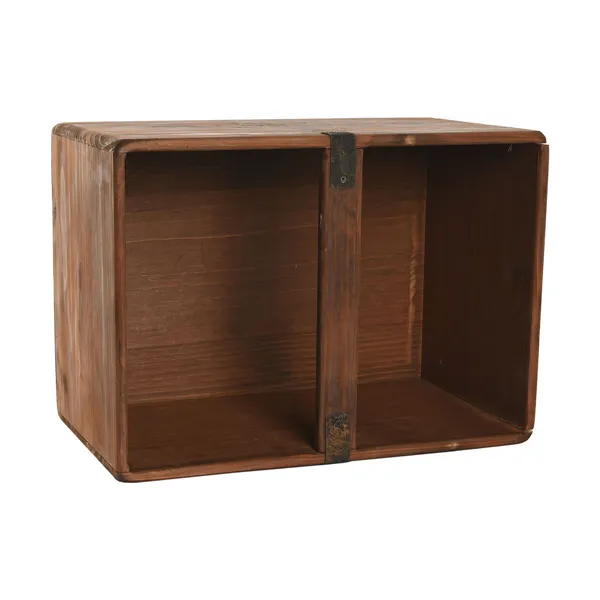 Storage boxes Home ESPRIT Brown Fir wood 35 x 25 x 20 cm 3 Pieces