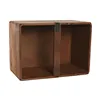 Storage boxes Home ESPRIT Brown Fir wood 35 x 25 x 20 cm 3 Pieces