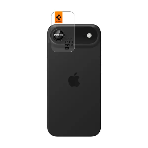 Spigen Optik Pro GLAS.TR EZ Fit Camera Protector 2-Pack - Lens Protector for iPhone Air (2 pcs) (Black)