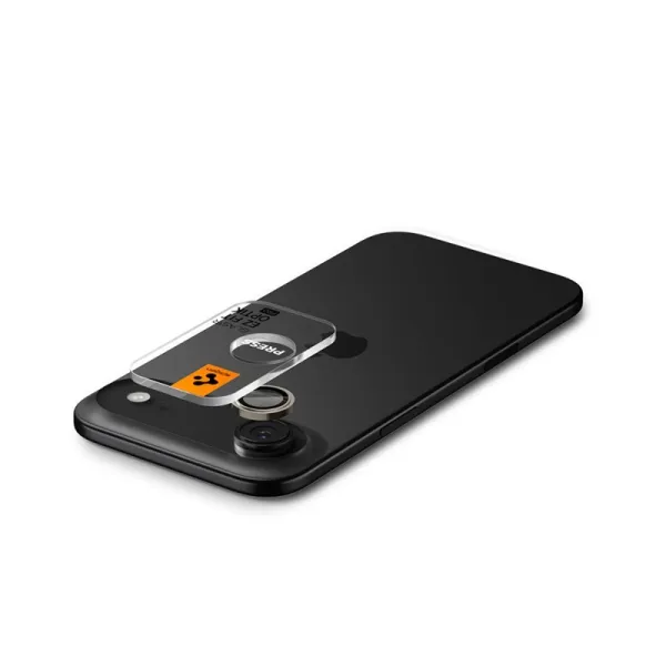 Spigen Optik Pro GLAS.TR EZ Fit Camera Protector 2-Pack - Lens Protector for iPhone Air (2 pcs) (Black)