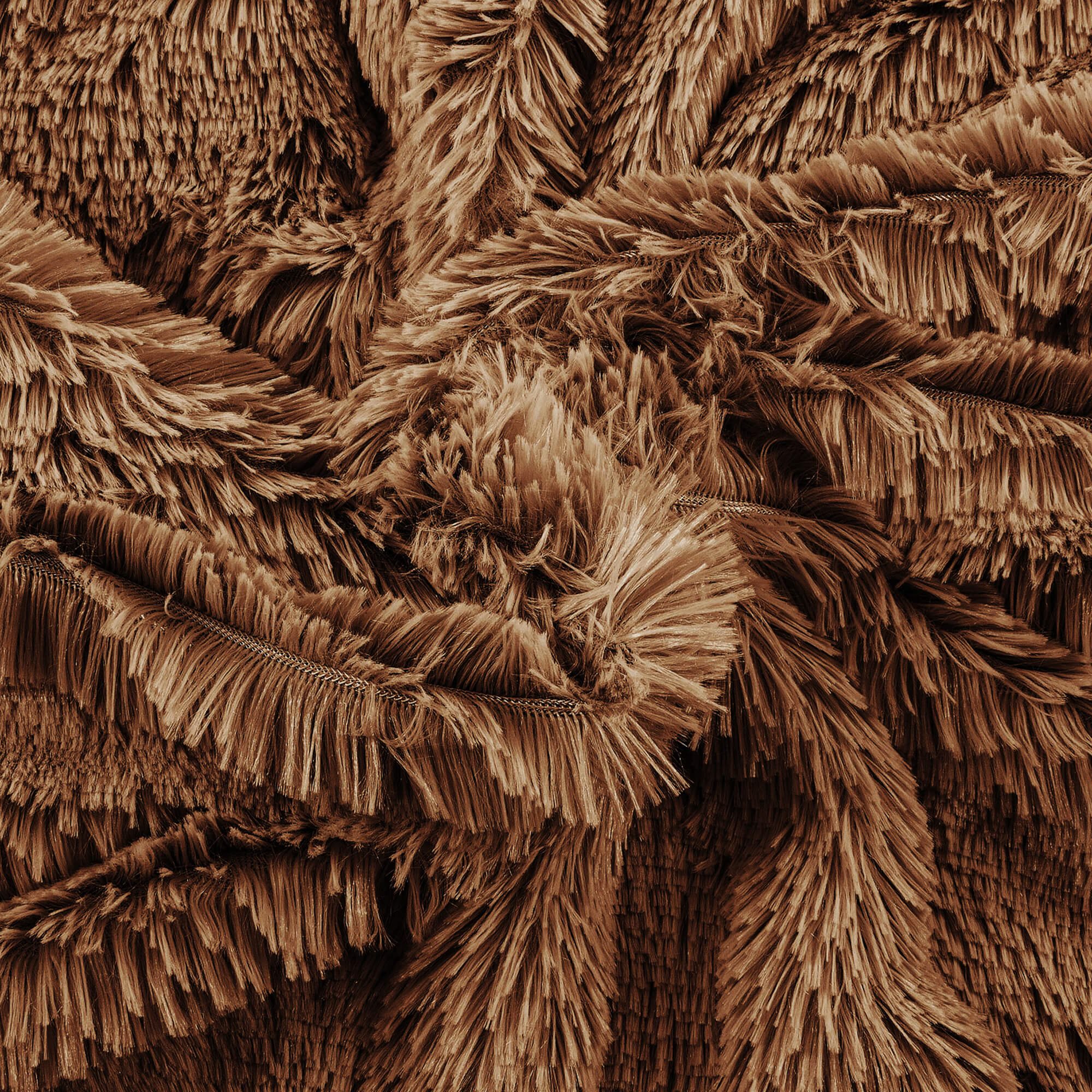 Bedspread Springos HA7070, reversible blanket 220x240 cm, sofa throw, brown