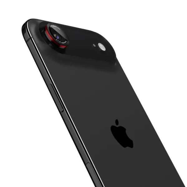 Spigen Optik Pro L-Series Glas.TR EZ Fit 2-Pack – Lens Protective Glass for iPhone Air (2 pcs) (Black / Red)