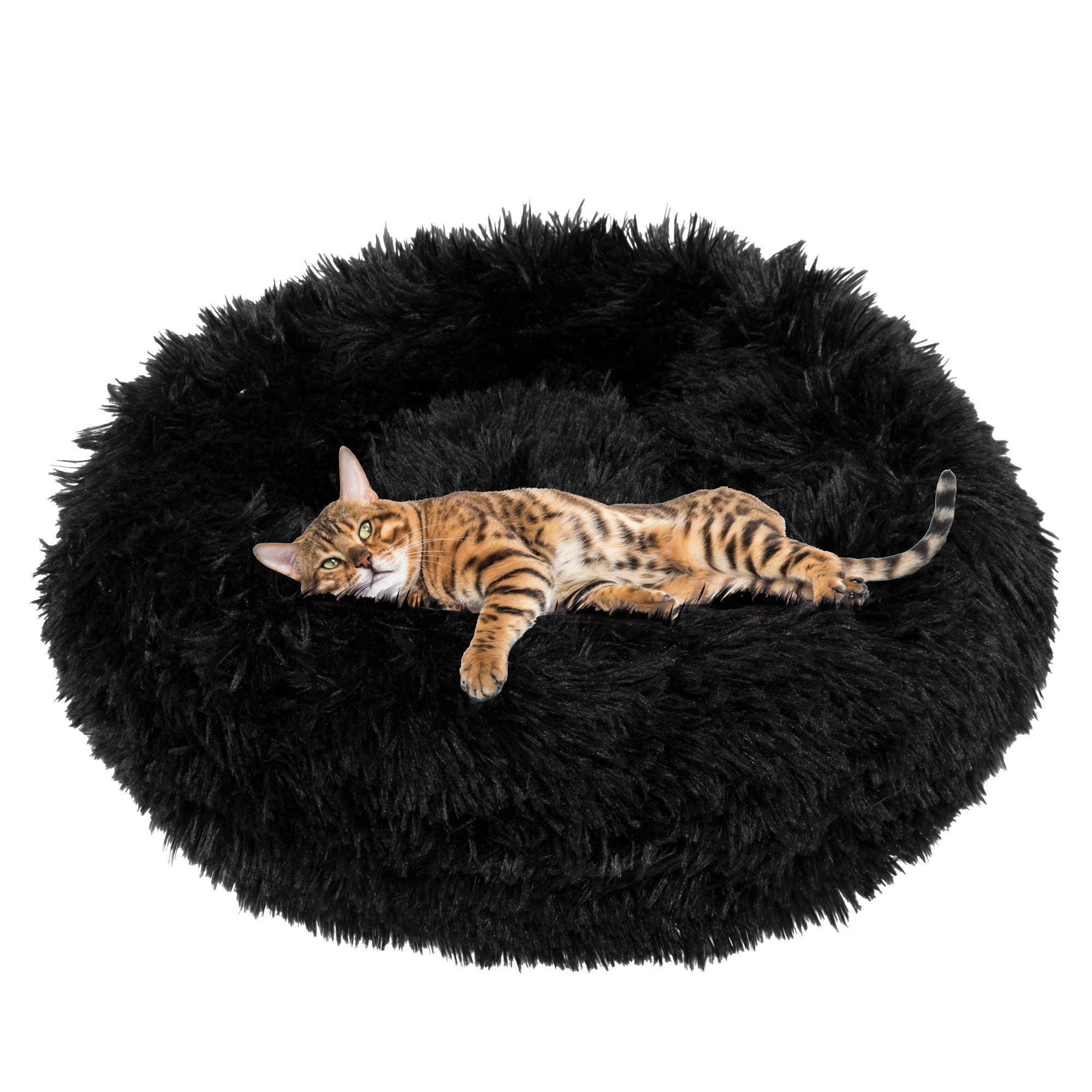 Dog bed Springos PA0161, 40 cm, plush, black