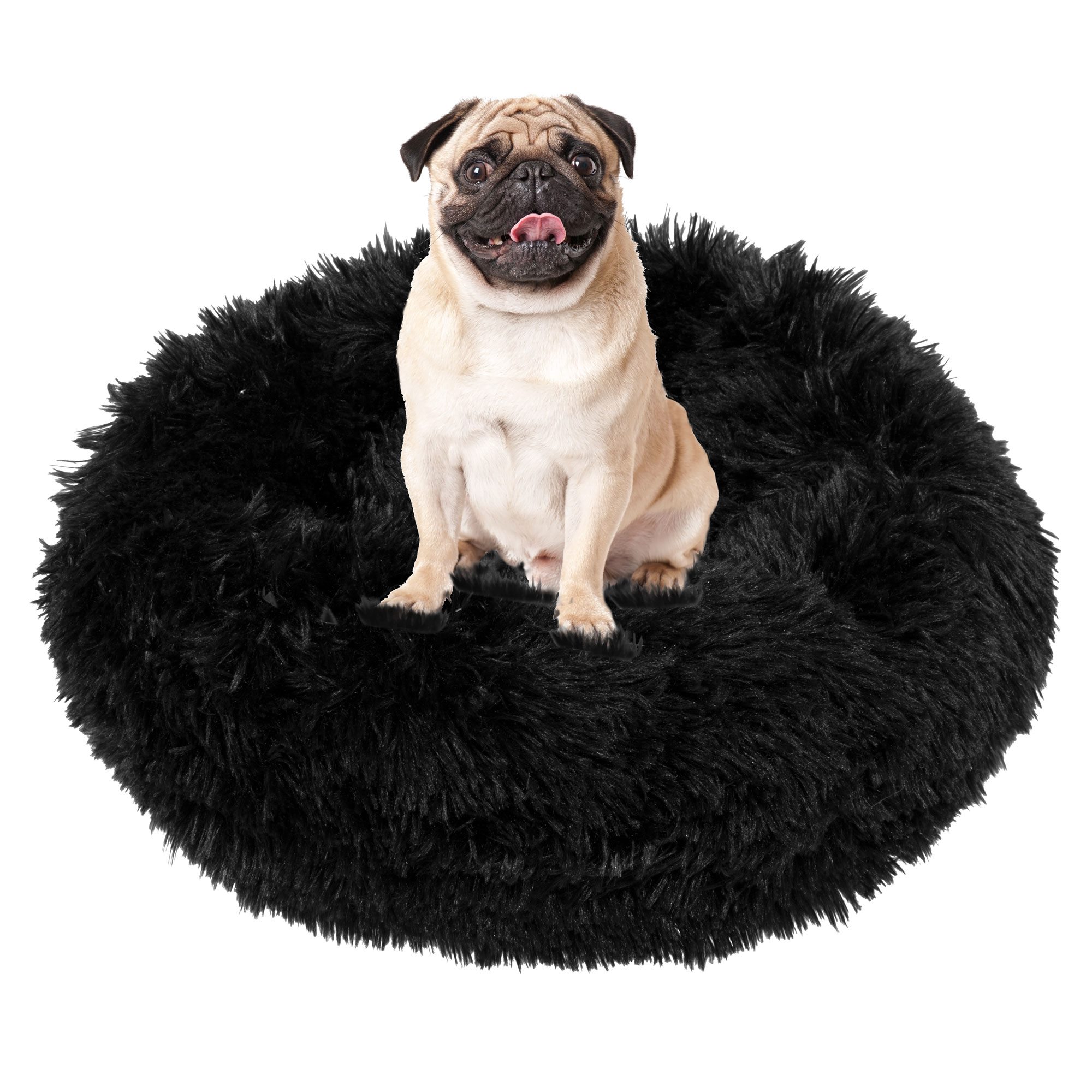 Dog bed Springos PA0161, 40 cm, plush, black