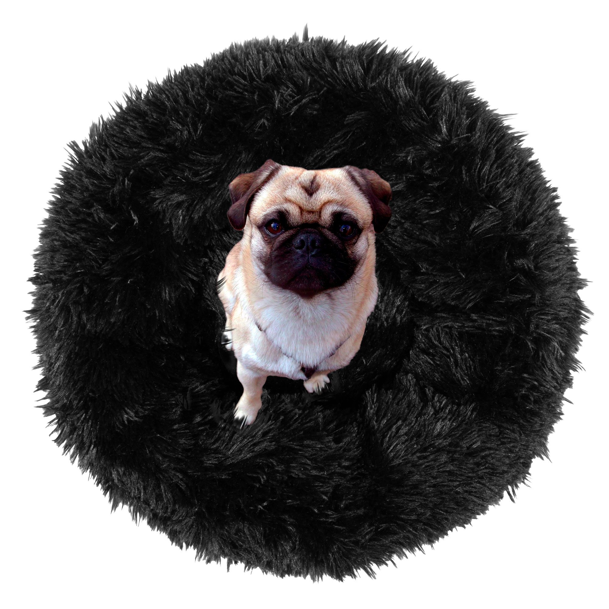 Dog bed Springos PA0161, 40 cm, plush, black