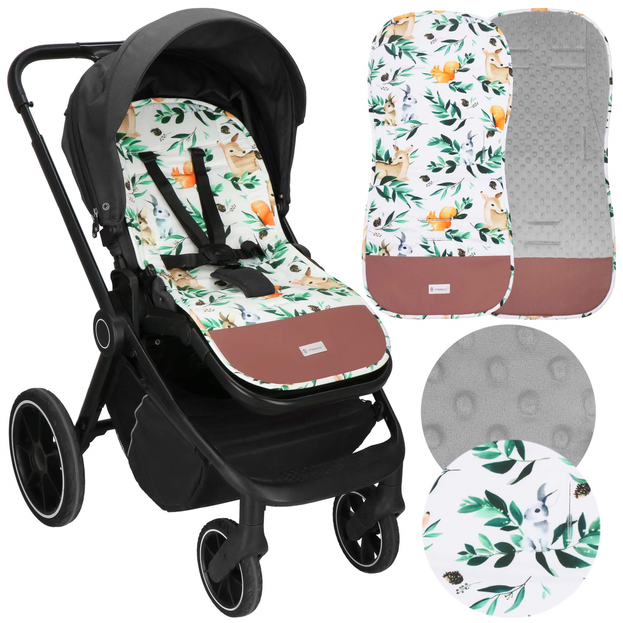 Stroller insert Springos SB0057 37x78 cm double-sided