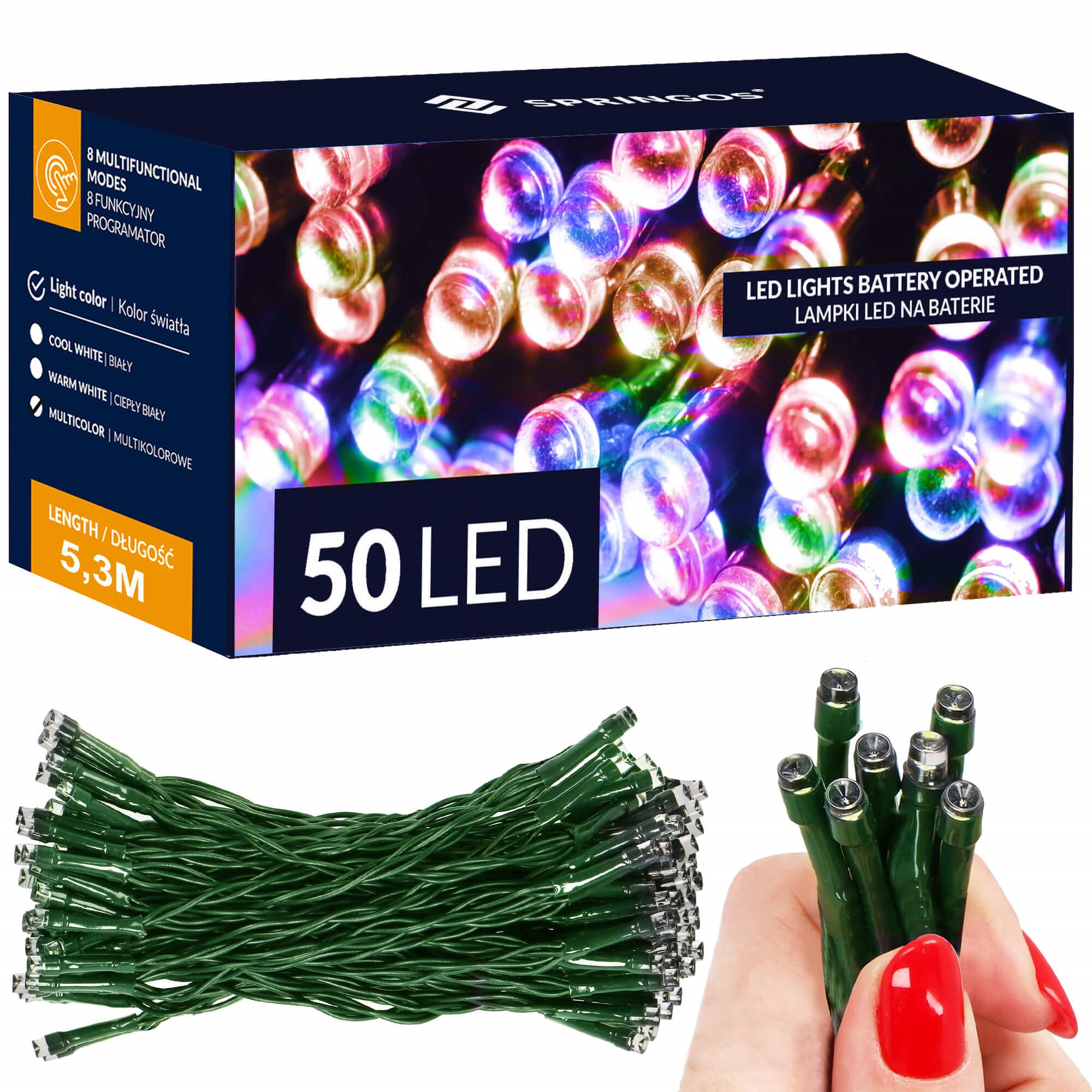 Christmas Garland, 50 LED, 5 m