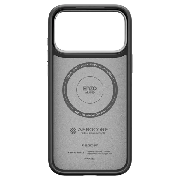 Spigen Enzo Aramid T Mag MagSafe - Case for iPhone 17 Pro (Black/Silver)