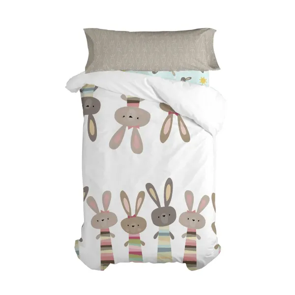 Fitted sheet HappyFriday MOSHI MOSHI Multicolour 90 x 200 x 32 cm