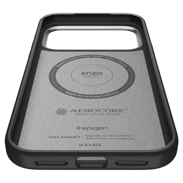Spigen Enzo Aramid T Mag MagSafe - Case for iPhone 17 Pro (Black/Silver)