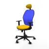 Office Chair with Headrest Jorquera Piqueras y Crespo 1D036N1 Yellow