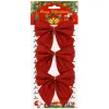 Christmas Bow Springos CA1292, 3 pcs, Glittery Red Ornament