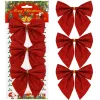 Christmas Bow Springos CA1292, 3 pcs, Glittery Red Ornament