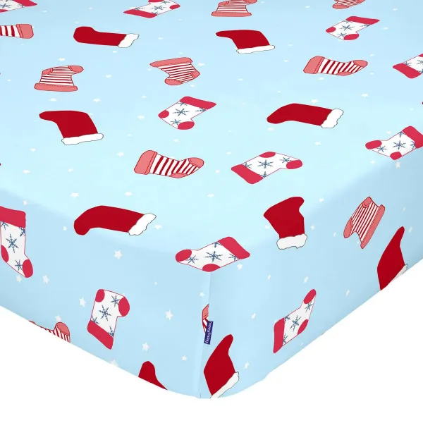 Fitted sheet HappyFriday XMAS Multicolour 90 x 200 x 32 cm