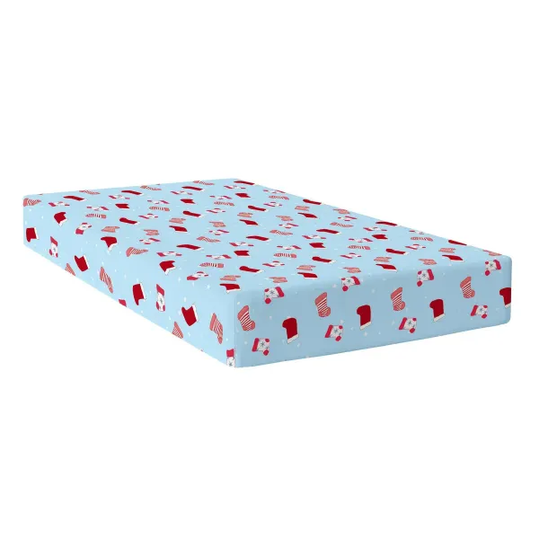 Fitted sheet HappyFriday XMAS Multicolour 90 x 200 x 32 cm