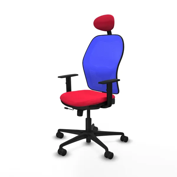 Office Chair with Headrest Jorquera Piqueras y Crespo 1D036N1 Red