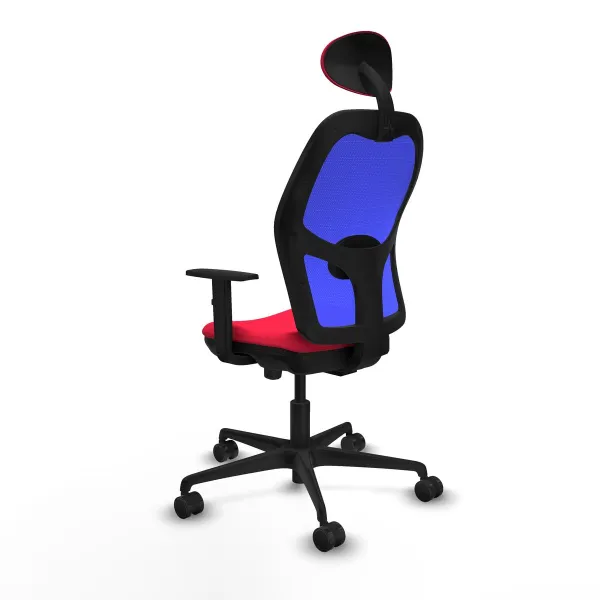 Office Chair with Headrest Jorquera Piqueras y Crespo 1D036N1 Red
