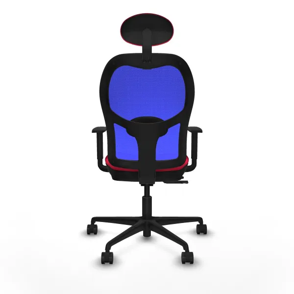 Office Chair with Headrest Jorquera Piqueras y Crespo 1D036N1 Red